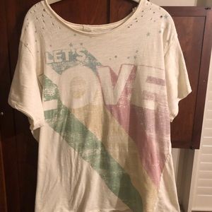 Magnolia Pear Let’s Love Distressed T